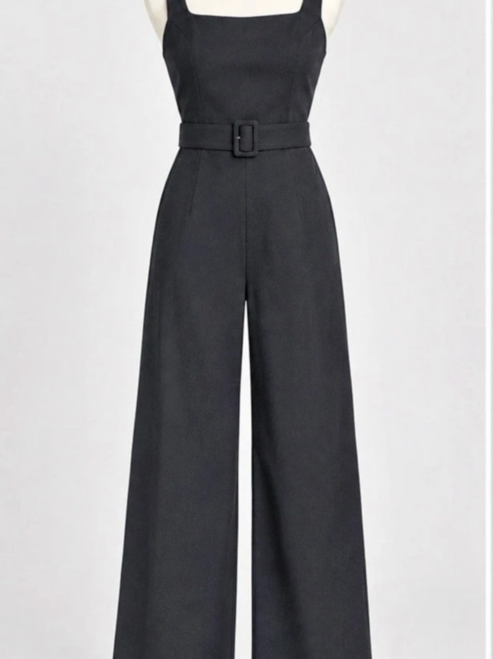 Banana Republic Cotton Wide-Leg Jumpsuit Black Size 12